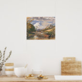 Samuel Palmer - Holzwagen, der einen Strom überque Poster (Küche)