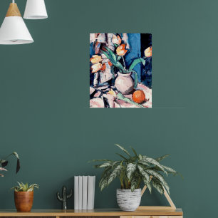 Samuel Peploe, Tulpen in einer braunen Vase, Poster