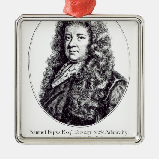 Samuel Pepys Ornament Aus Metall (Vorne)