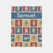 Samuel personalisierte Roboter-Decke Fleecedecke (Vorderseite)
