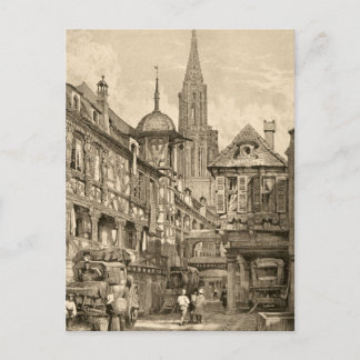 Samuel Prout Strasbourg Street Scene Vintag 1915 Postkarte
