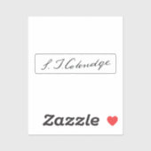 Samuel Taylor Coleridge-Signatur Aufkleber (Blatt)