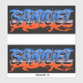 Samuel Vorname Name Graffiti Aufkleber Sticker (Blatt)