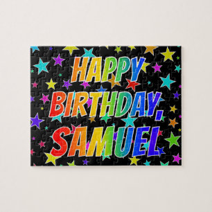 "SAMUEL" Vorname, Spaß "GLÜCKLICHER GEBURTSTAG" Puzzle