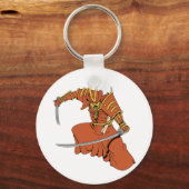 Samurai 6 ~ Ninjas Martial Arts Warrior Fantasy Ar Schlüsselanhänger (Vorderseite)