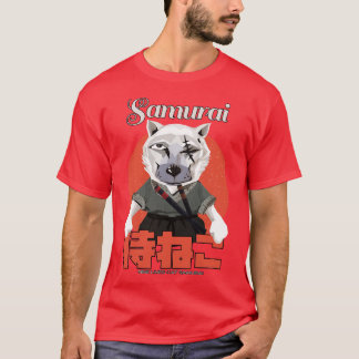 Samurai 9 Leben Katze T-Shirt