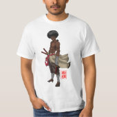 Samurai Afro Black Yasuke Sengoku Krieger Ronin An T-Shirt (Vorderseite)