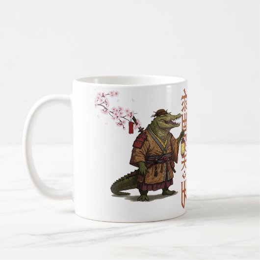 Samurai Alligator Tasse - Fantasy Japanisches Krok (Links)