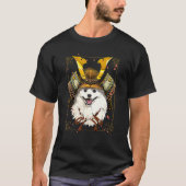 Samurai American Eskimo Japanese Warrior Bushido D T-Shirt (Vorderseite)