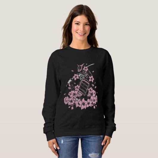 Samurai and japanese samurai with bushido and cher sweatshirt (Vorne ganz)