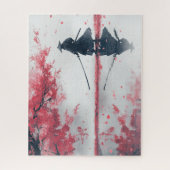 Samurai and Sakura – Japanese Warrior Art Puzzle (Vertikal)
