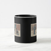 Samurai-angreifender Feind circa Japan 1848 Tasse (Zentrum)