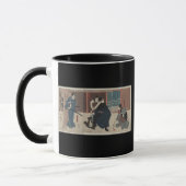 Samurai-angreifender Feind circa Japan 1848 Tasse (Links)