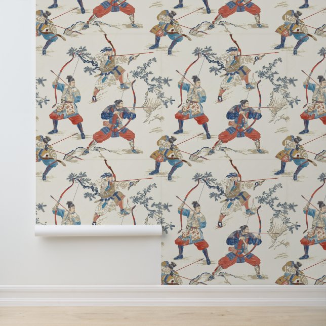 Samurai Archer Japanisches Muster Wallpaper Tapete (Anwendung)