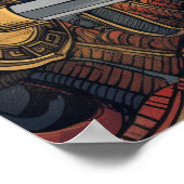 Samurai Art Poster - Simple Art Style Inspiriert v (Ecke)