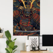 Samurai Art Poster - Simple Art Style Inspiriert v (Heimbüro)