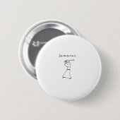 Samurai Art und Weise der Krieger Geschenk präsent Button (Vorne & Hinten)