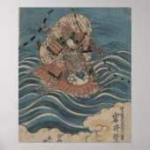 Samurai auf Horseback ca. 1830 Poster (Vorne)