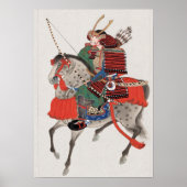 Samurai auf Pferd Poster (Vorne)