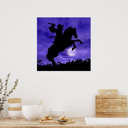 Samurai auf Pferd Poster (Küche)