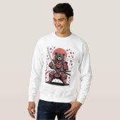 Samurai-Bär Basic Sweatshirt (Vorne ganz)