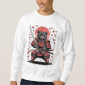 Samurai-Bär Basic Sweatshirt (Vorderseite)