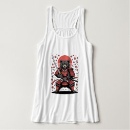 Samurai-Bär-Canvas-Flowy-Racerback-Tanktop Tank Top