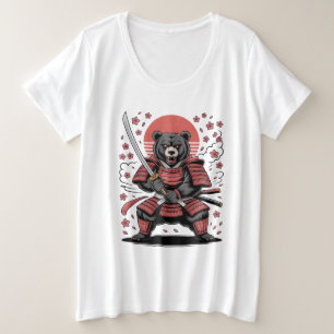 Samurai-Bär Damen Plus Size T-Shirt