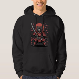 Samurai-Bär Erwachsenen-Pullover-Hoodie Hoodie