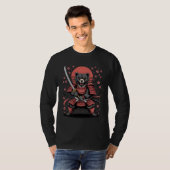 Samurai-Bär-Langarm-T-Shirt T-Shirt (Vorne ganz)