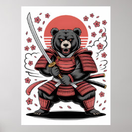 Samurai-Bär-Poster Poster
