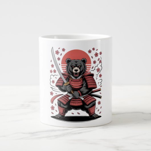 Samurai-Bär-Spezialtasse Jumbo-Tasse (Vorderseite)