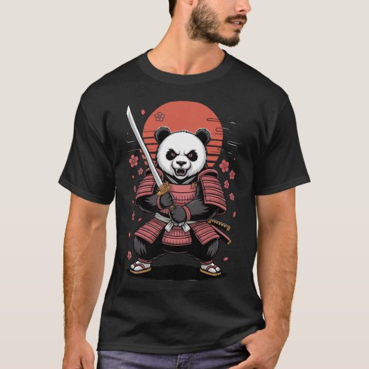 Samurai-Bär-T-Shirt T-Shirt (Vorderseite)