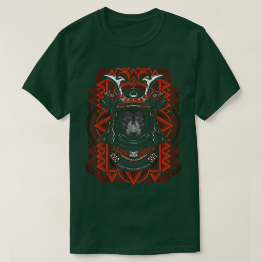 Samurai Bär Tätowierung  T-Shirt (Design vorne)