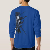 Samurai Basic Sweatshirt - Japanisches Kanji 侍 War (Rückseite)