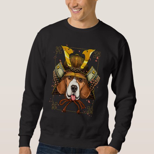 Samurai Beagle Dog Japanese Warrior Bushido Japane Sweatshirt (Vorderseite)