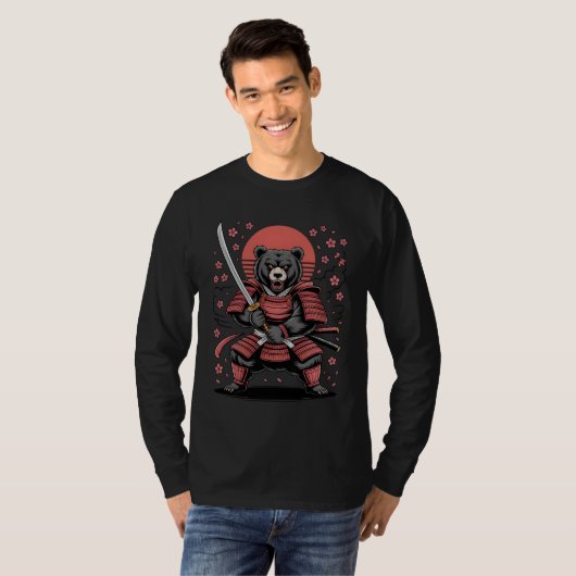 Samurai Bear Long Sleeve T-Shirt (Vorne ganz)