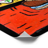 Samurai Bear Print Poster (Ecke)