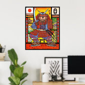 Samurai Bear Print Poster (Heimbüro)