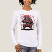 Samurai Bear Tri-blend Long Sleeve Shirt (Vorderseite)