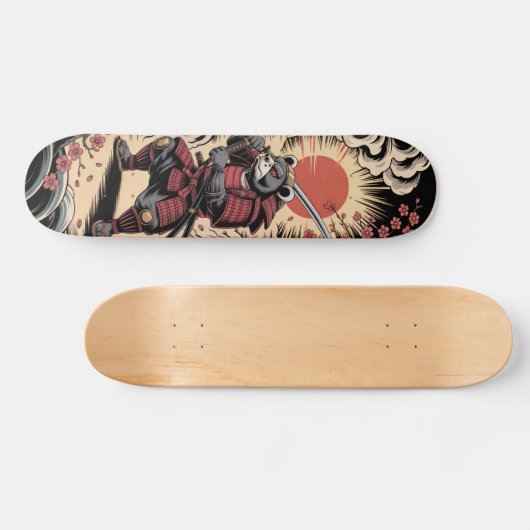 Samurai Bear warrior Skateboard (Horizontal)