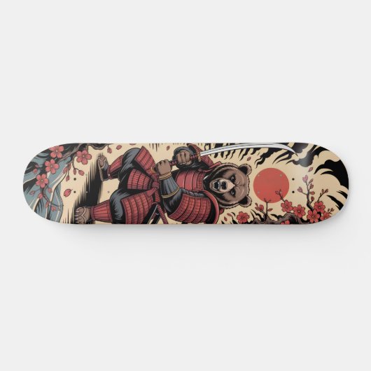 Samurai Bear warrior Skateboard (Horizontal)