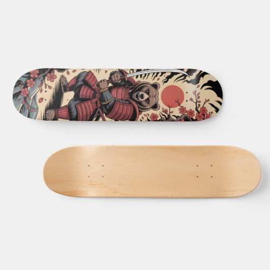 Samurai Bear warrior Skateboard (Horizontal)