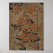 Samurai Bekämpft einen Dämon um 1711 Poster (Vorne)