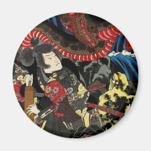 SAMURAI BEKÄMPFUNG DER GIANTEN SNAKE TOAD MAGNET