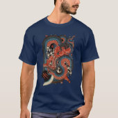 SAMURAI BEKÄMPFUNG DES MONSTER-SCHLANKE T-Shirt (Vorderseite)