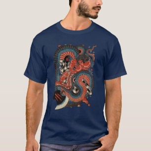 SAMURAI BEKÄMPFUNG DES MONSTER-SCHLANKE T-Shirt