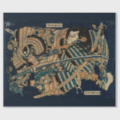 SAMURAI-BEKÄMPFUNG MIT KATANA-SCHWERTERN von Hokus Geschenkpapier (Flach)