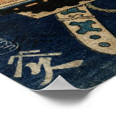 SAMURAI-BEKÄMPFUNG MIT KATANA-SCHWERTERN von Hokus Poster (Ecke)