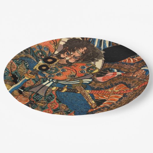 SAMURAI BEKÄMPFUNG VON PYTHON PAPPTELLER (Schrägansicht)
